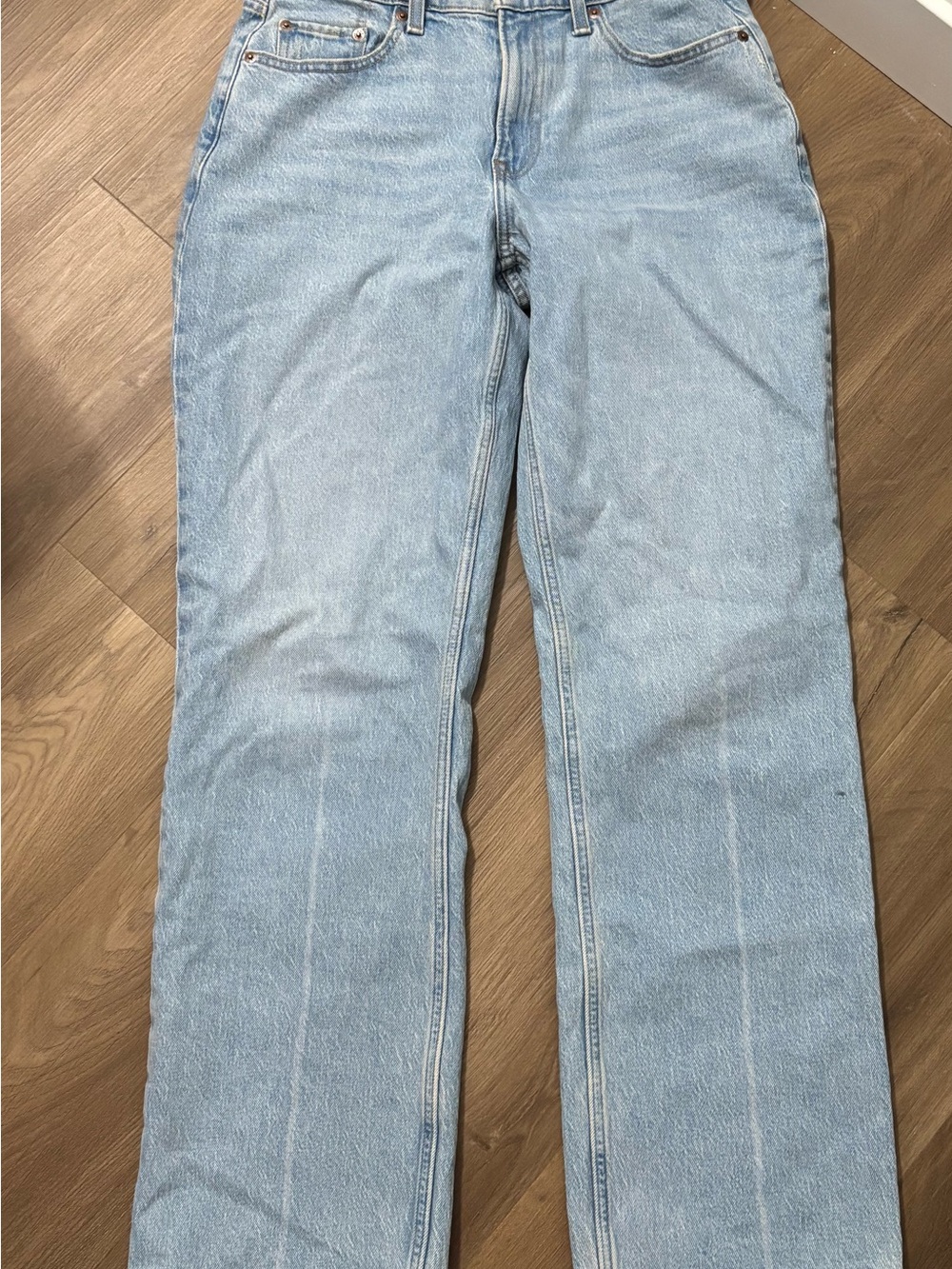 Abercrombie Curve Love Light Wash Baggy Jean